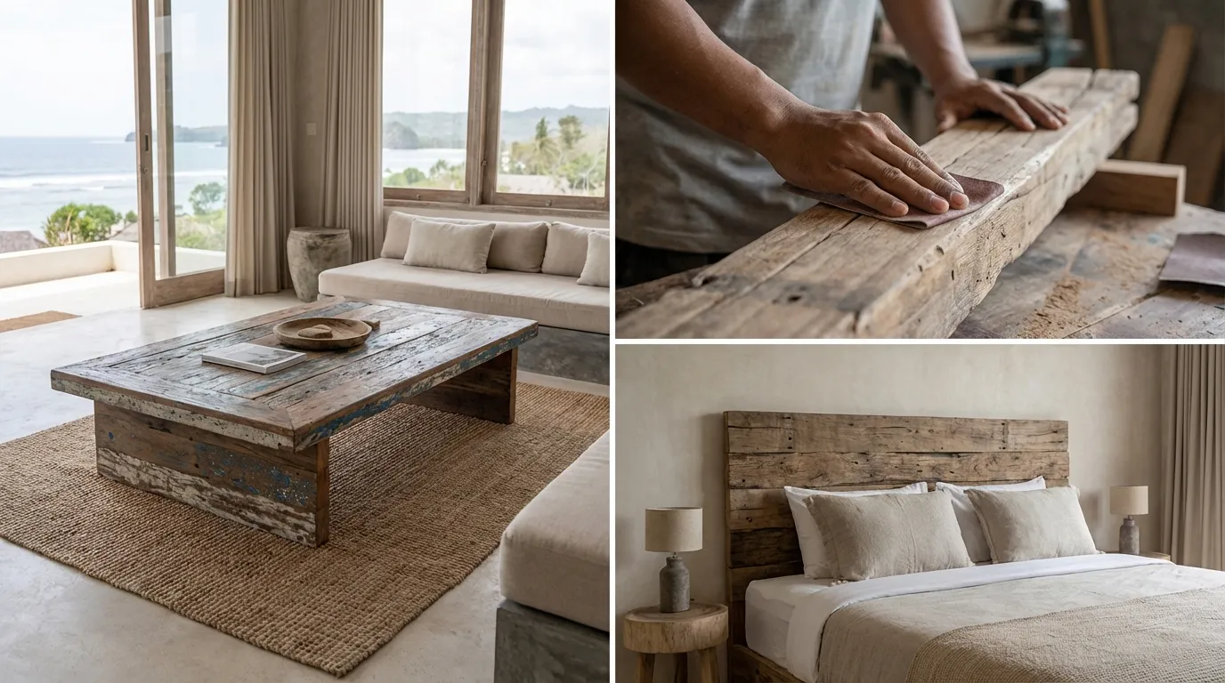 DIY Upgrade Homestay: Cara Membuat Furnitur Minimalis dari Kayu Bekas Kapal untuk Sentuhan Estetik Khas Pesisir